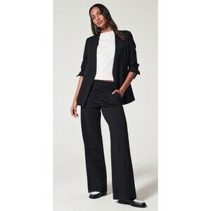 SPANX Black Open-Front Blazer with Rolled Cuffs